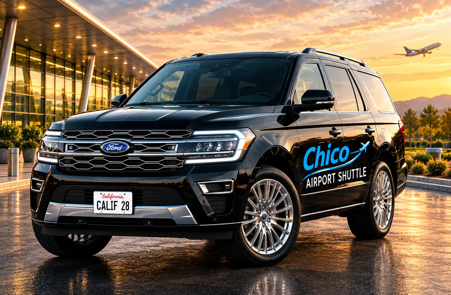 Private SUV airport transportation from Chico