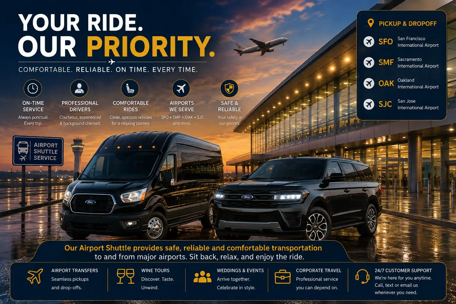 Marysville airport transportation service